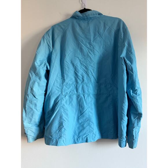 Lands’ End Women’s XL Windbreaker Blue Lightweight Jacket 18-20 Outdoor Travel - Picture 2 of 8